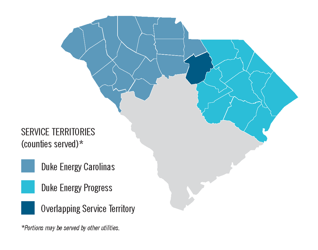 Service Territories for Duke Energy